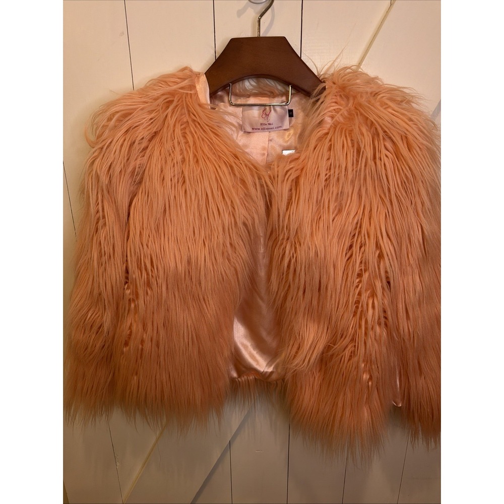 Faux Fur Coat Pink Warm Jacket  Fashion Faux  Fur Coat